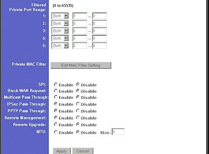 Funkcja VPN pass through routera Linksys BEFSR41